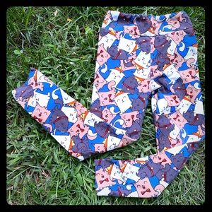 LuLaRoe Girls Leggings S/M Kitties
